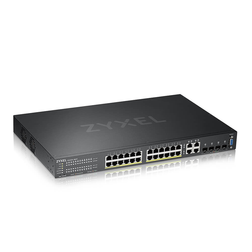 Zyxel Zyxel GS2220-28HP 24-Poorts Gigabit PoE+ Managed Switch (375W)