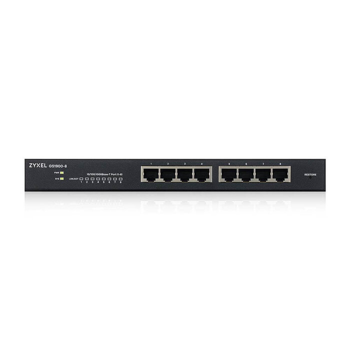 Zyxel Zyxel GS1900-8-Poorts Gigabit Smart Managed Desktop Switch
