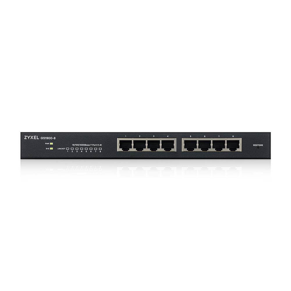 Zyxel Zyxel GS1900-8-Poorts Gigabit Smart Managed Desktop Switch