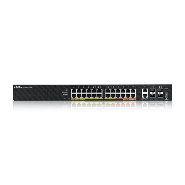Zyxel Zyxel XGS2220-30HP, Managed, L3, Gigabit Ethernet (10/100/1000), Power over Ethernet (PoE), Rack-montage