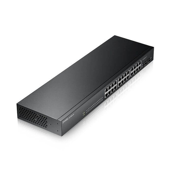 Zyxel Zyxel GS-1900-24 v2 24-Poorts Gigabit Smart Managed Switch - Fanless met SFP-uplinks