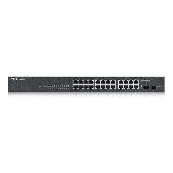 Zyxel Zyxel GS-1900-24 v2 24-Poorts Gigabit Smart Managed Switch - Fanless met SFP-uplinks