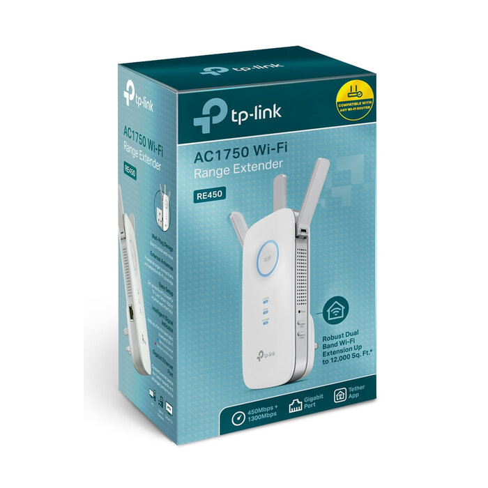 TP-Link TP-Link RE450 AC1750 Wi-Fi Versterker met Gigabit-poort