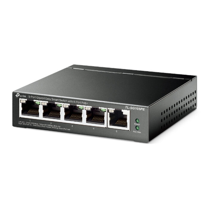 TP-Link TP-Link TL-SG105PE 5-Poort Gigabit Easy Smart Switch met 65W PoE+