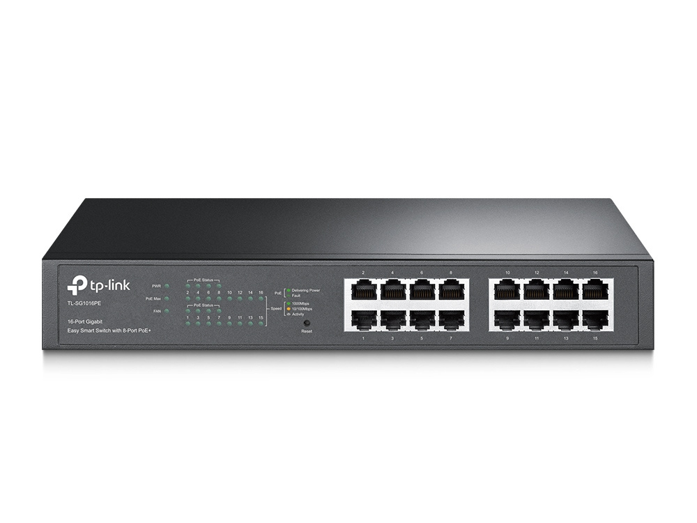 TP-Link TP-Link TL-SG1016PE Gigabit Managed PoE+ Switch - 16 Poorten (110W)