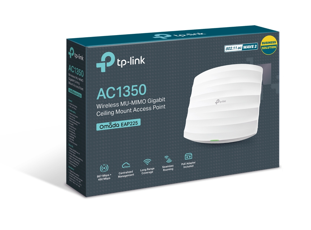 TP-Link TP-Link Omada EAP225 draadloos toegangspunt 1350Mbit/s (EAP225V3)