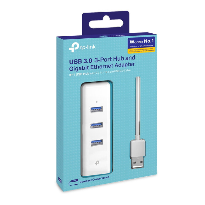 TP-Link TP-Link UE330 3-poorts USB 3.0 Hub met Gigabit Ethernet Adapter