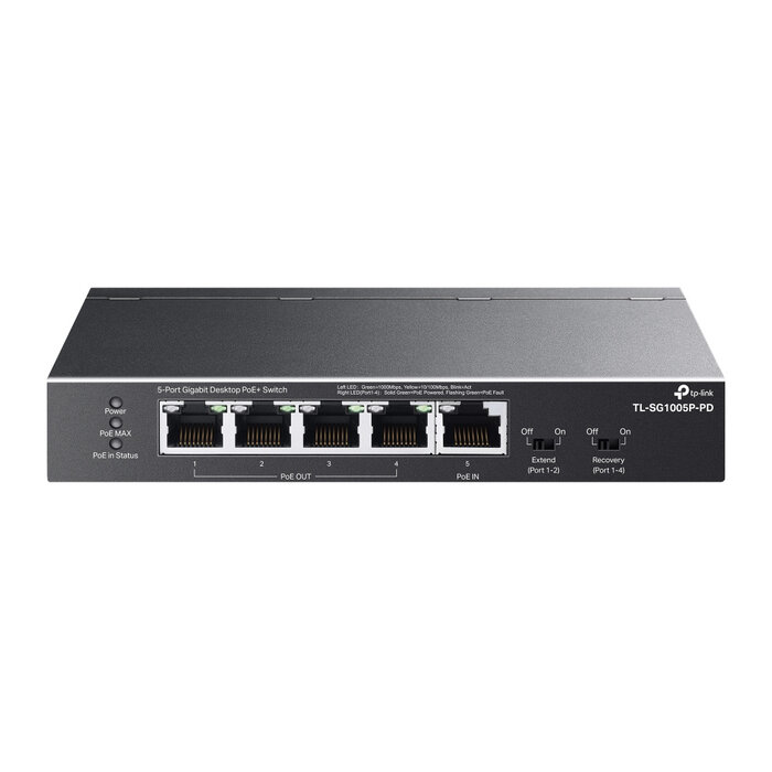 TP-Link TP-Link TL-SG1005P-PD 5-Poorts Gigabit PoE Passthrough Switch