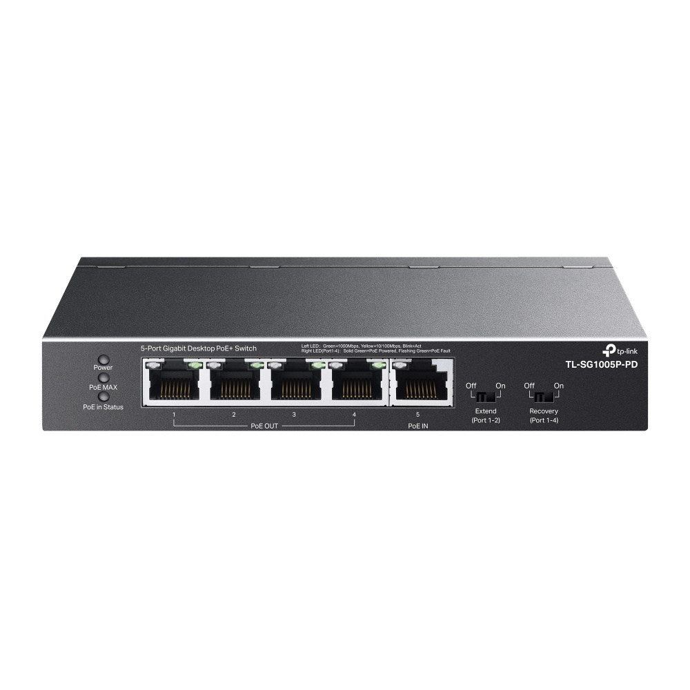 TP-Link TP-Link TL-SG1005P-PD 5-Poorts Gigabit PoE Passthrough Switch