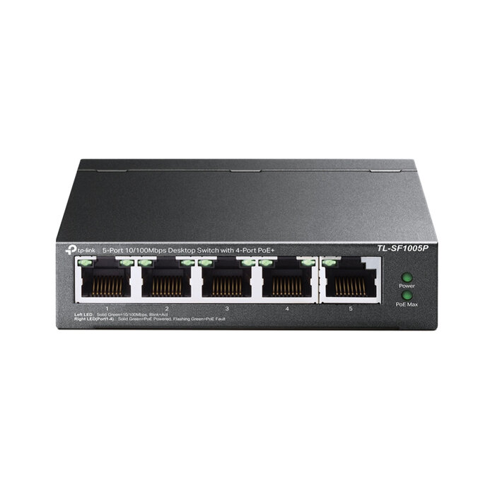 TP-Link TP-Link TL-SF1005P 5-Poort Fast Ethernet Switch met 4 PoE-poorten
