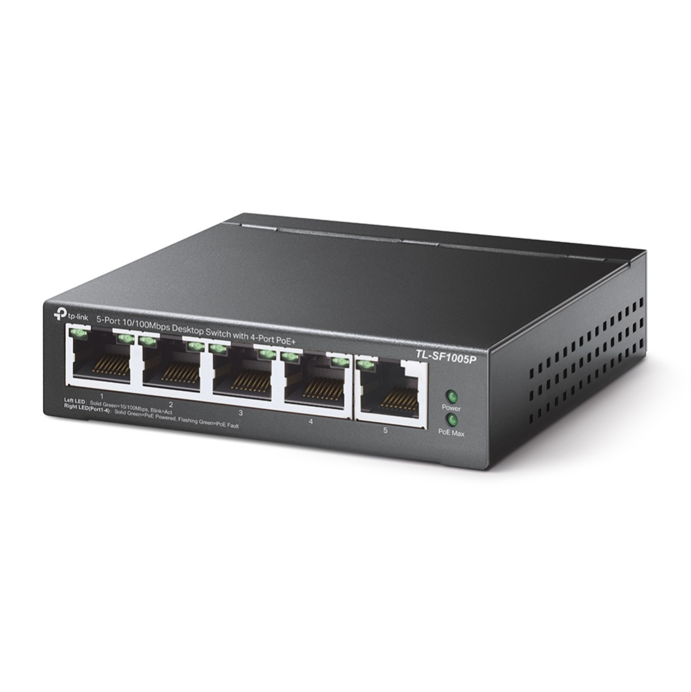 TP-Link TP-Link TL-SF1005P 5-Poorts Fast Ethernet Switch met 4 PoE-poorten