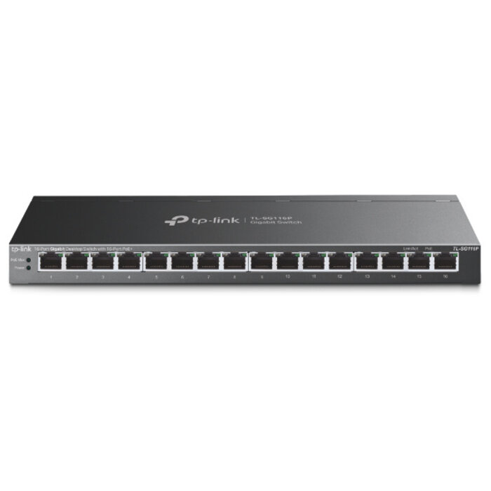 TP-Link TP-Link TL-SG116P 16-Poorts Unmanaged Gigabit PoE+ Switch (120W)