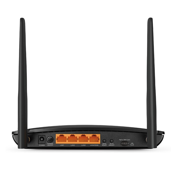 TP-Link TP-Link Archer MR500 4G+ LTE Router - AC1200 Dual-Band WiFi, Gigabit Poorten