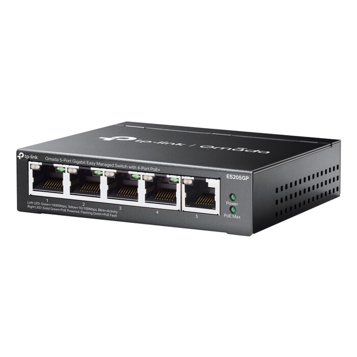TP-Link TP-Link Omada ES205G 5-Poorts Gigabit Easy Smart Switch - Metalen Behuizing