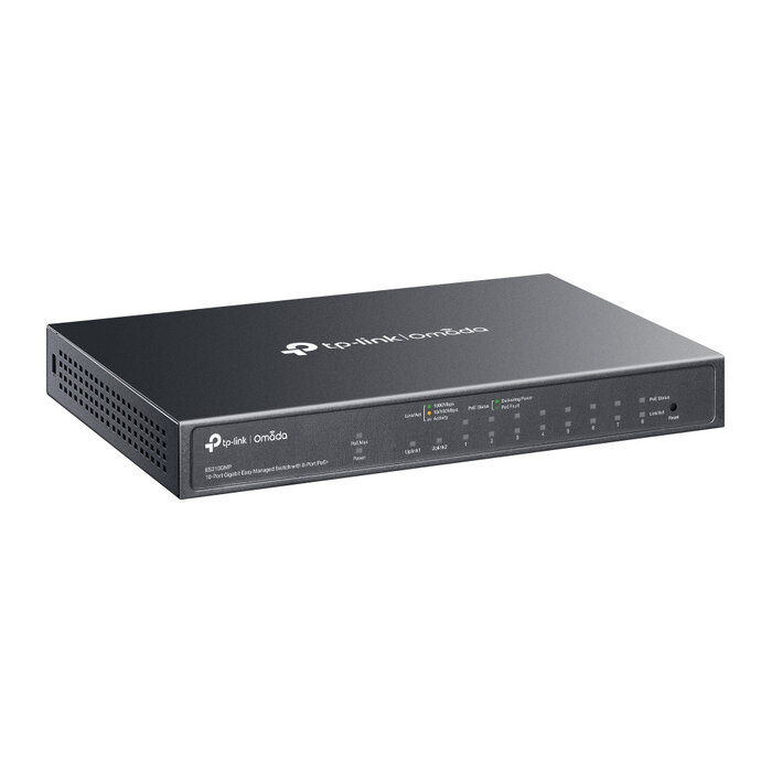 TP-Link TP-Link Omada ES210GMP 8-Poorts Managed Gigabit PoE+ Switch met 2 SFP-poorten