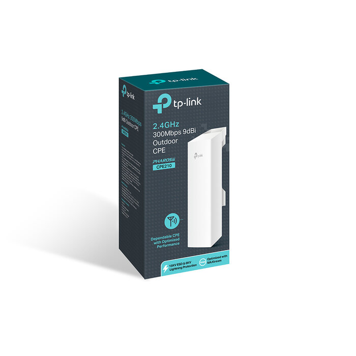 TP-Link TP-Link CPE210 Outdoor Access Point 2.4GHz 300Mbps - 5km Bereik