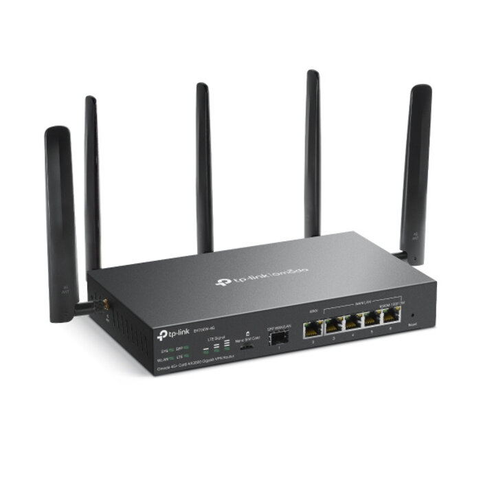 TP-Link TP-Link Omada ER706W-4G WiFi 6 VPN Router met 4G+ LTE Failover