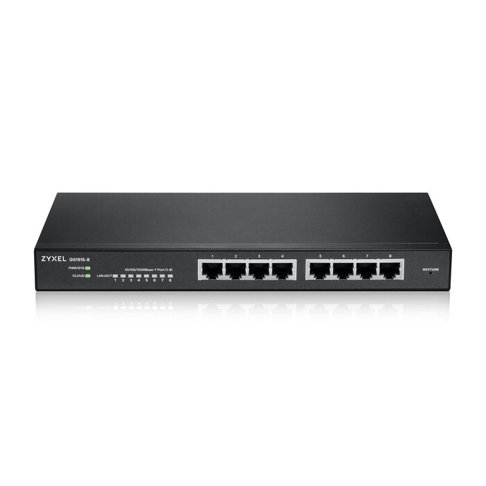 Zyxel Zyxel GS1915-8 Smart Managed Switch - 8-Poorts Gigabit met Nebula Cloud