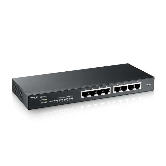 Zyxel Zyxel GS1915-8 Smart Managed Switch - 8-Poorts Gigabit met Nebula Cloud