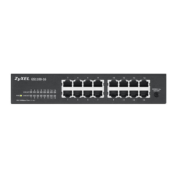 Zyxel Zyxel GS1100-16 16-Poorts Unmanaged Gigabit Switch - Stil & Rackmountable