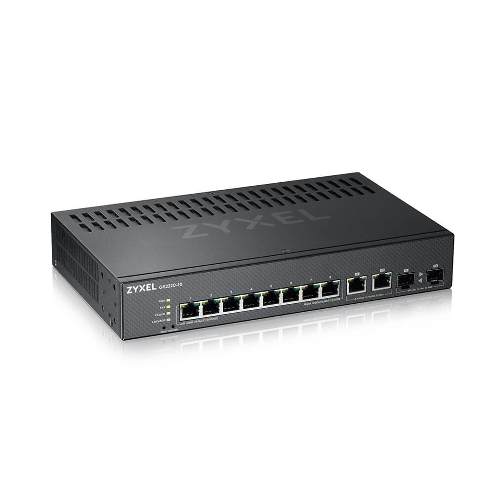 Zyxel Zyxel GS2220-10 8-Poorts Gigabit Managed L2 Switch (NebulaFlex)