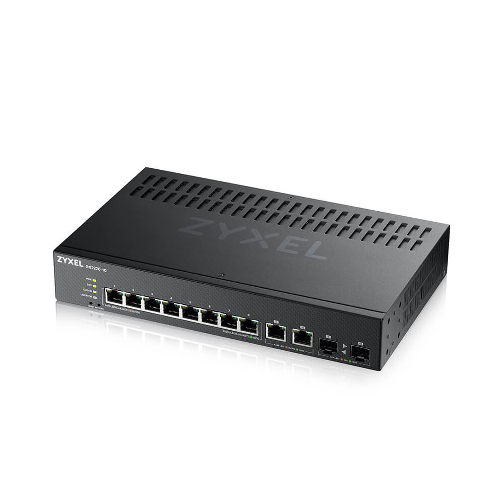Zyxel Zyxel GS2220-10 8-Poorts Gigabit Managed L2 Switch (NebulaFlex)