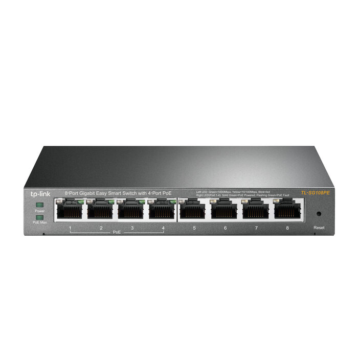 TP-Link TP-Link TL-SG108PE 8-Poorts Gigabit Switch met 4x PoE (64W)