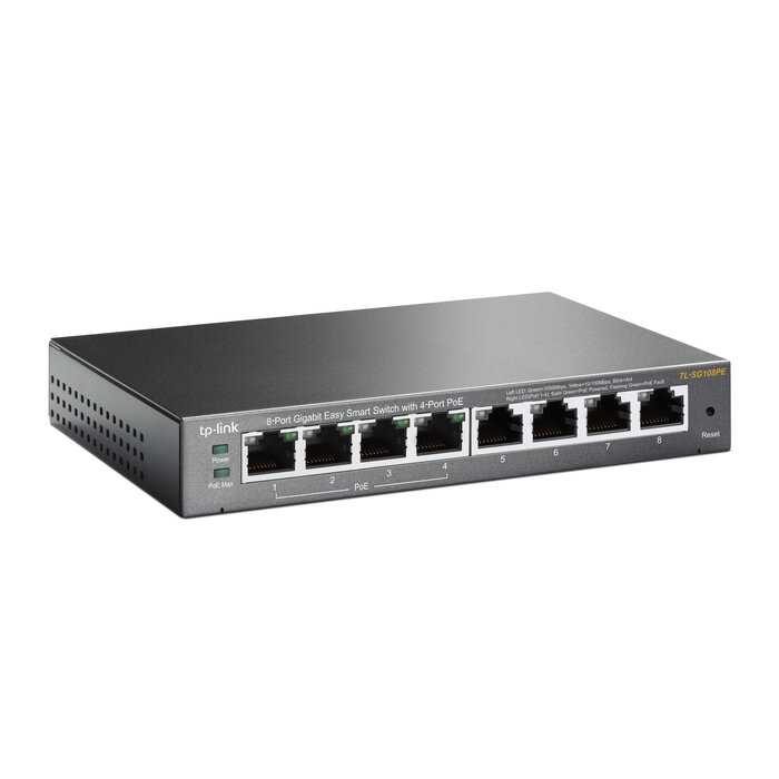 TP-Link TP-Link TL-SG108PE 8-Poorts Gigabit PoE Switch (TL-SG108PE)