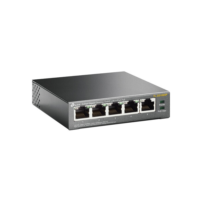 TP-Link TP-Link TL-SG1005P 5-Poort Unmanaged Gigabit Switch met 4 PoE+ Poorten
