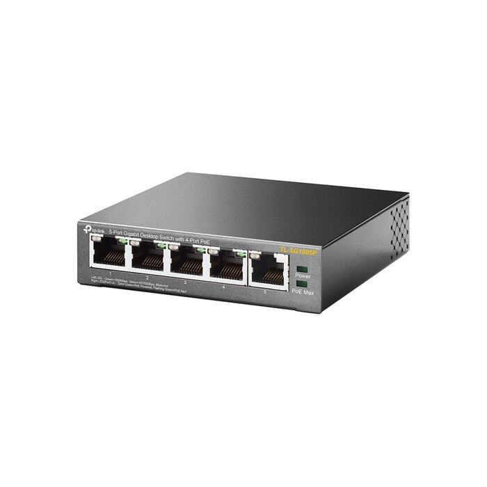 TP-Link TP-Link TL-SG1005P 5-Poort Unmanaged Gigabit Switch met 4 PoE+ Poorten