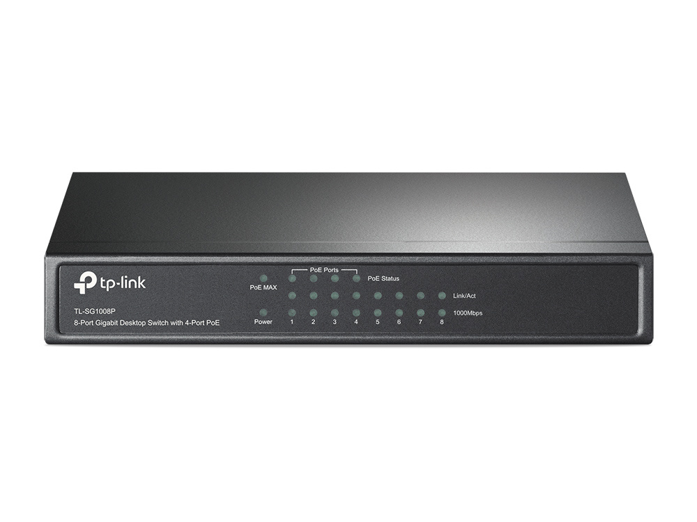 TP-Link TP-Link TL-SG1008P 8-Poorts Gigabit PoE Switch (TL-SG1008P)