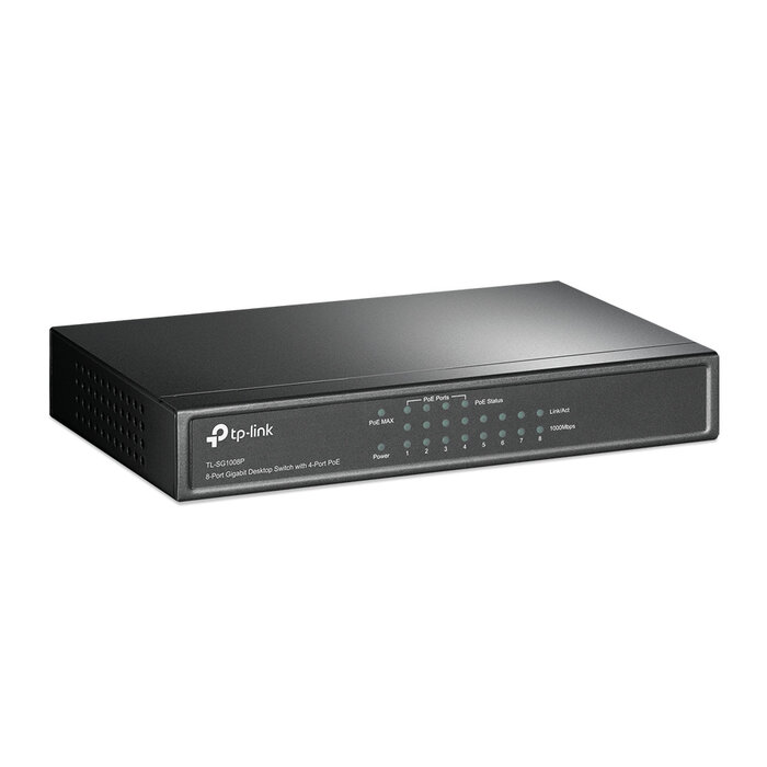 TP-Link TP-Link TL-SG1008P 8-Poorts Gigabit Switch met 4 PoE+ Poorten (Unmanaged)