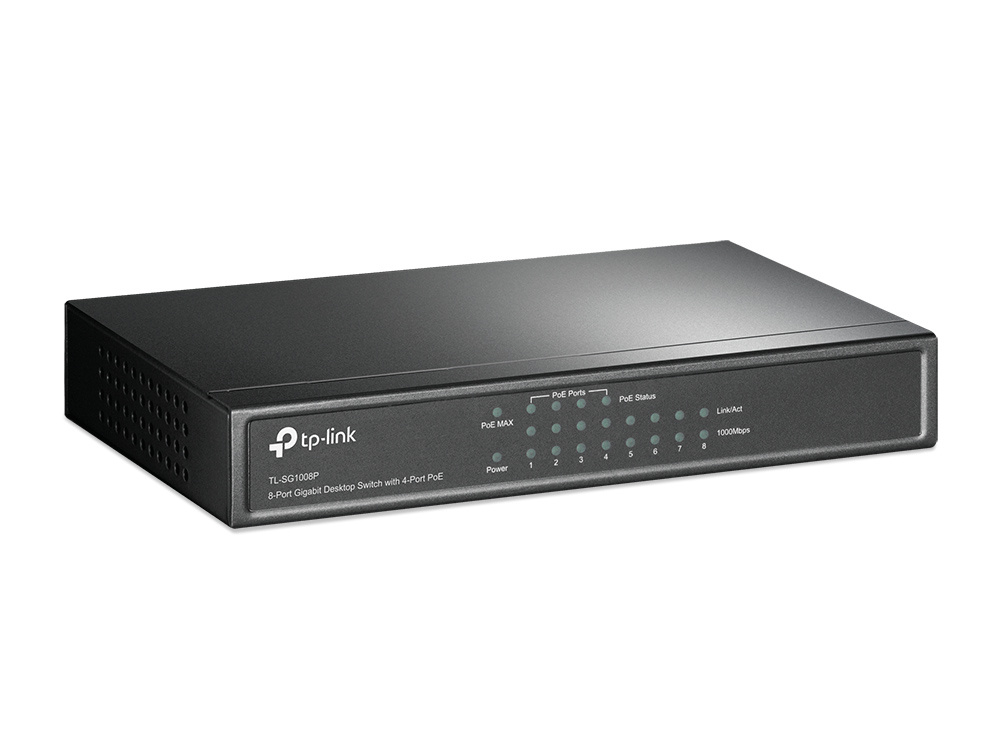 TP-Link TP-Link TL-SG1008P 8-Poorts Gigabit PoE Switch (TL-SG1008P)