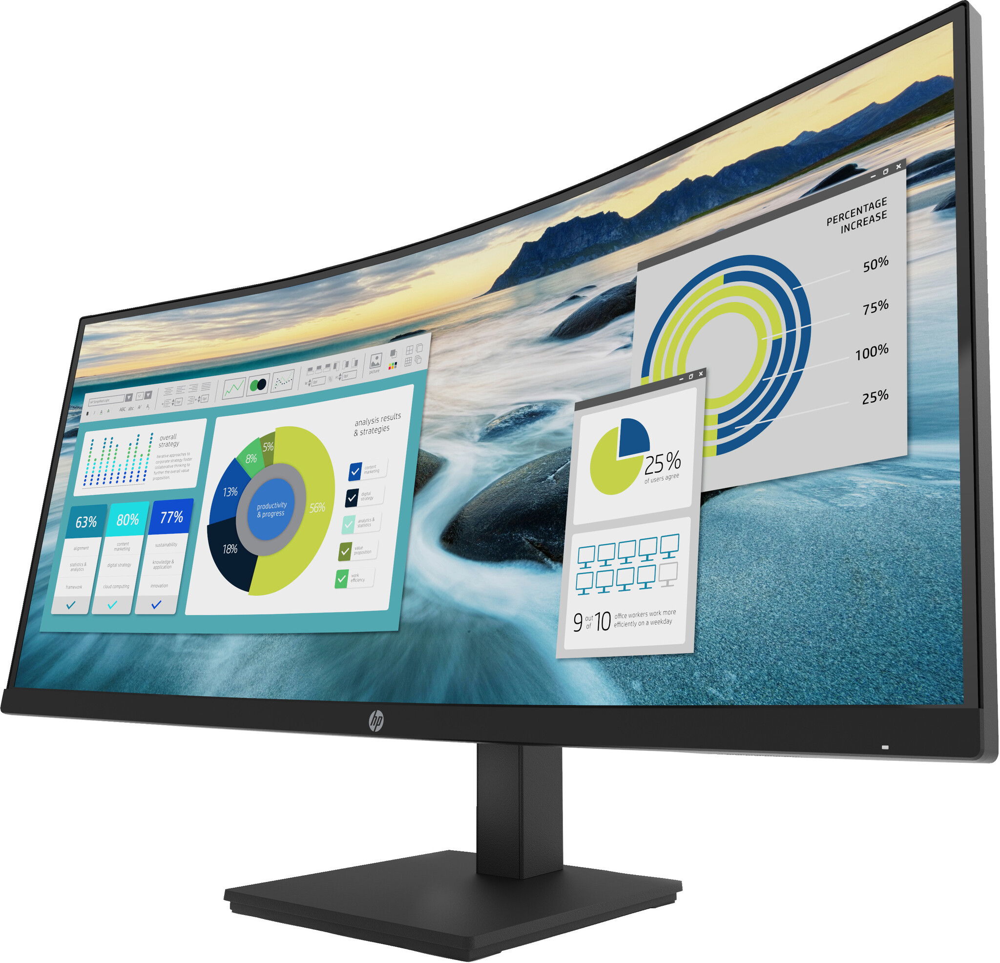 HP Printing & Computing HP P34hc G4 34" WQHD Curved USB-C Zakelijke Monitor