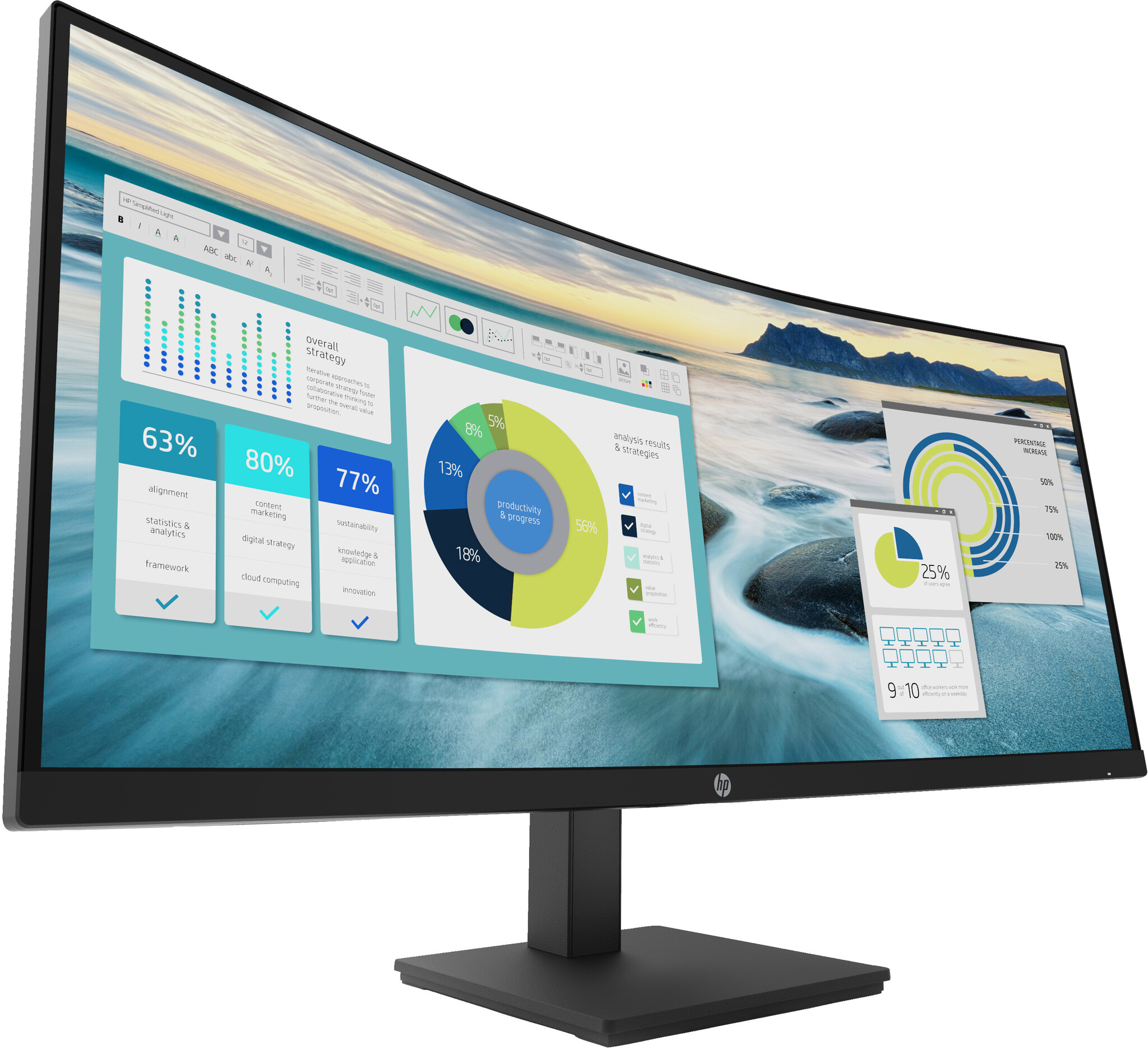 HP Printing & Computing HP P34hc G4 34" WQHD Curved USB-C Zakelijke Monitor