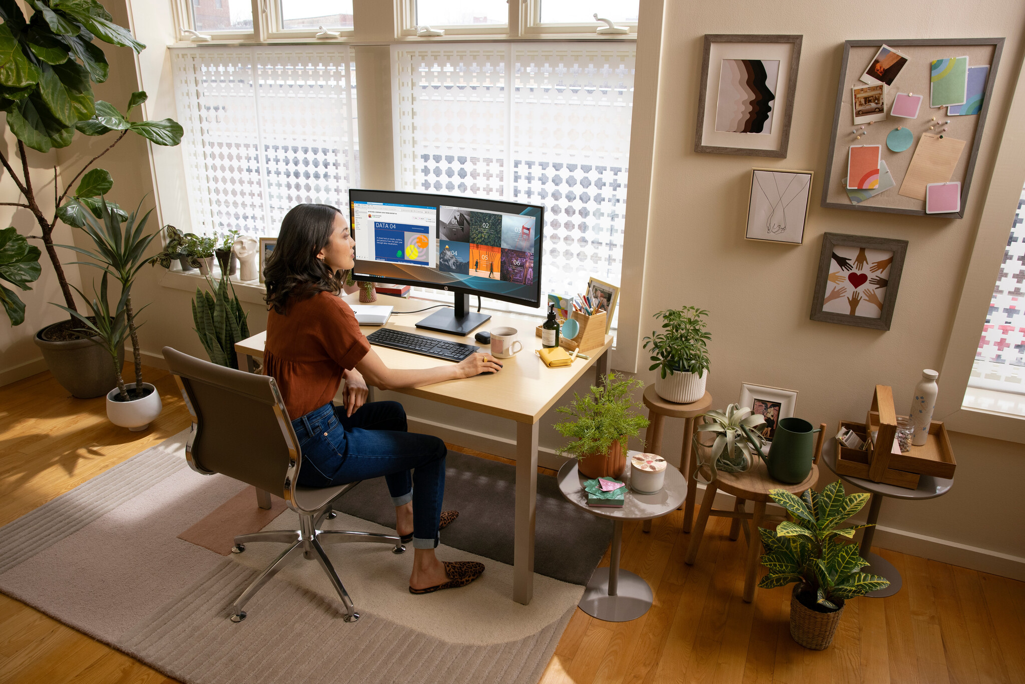 HP Printing & Computing HP P34hc G4, 86,4 cm (34"), 3440 x 1440 Pixels, Quad HD, LED, 5 ms, Zwart