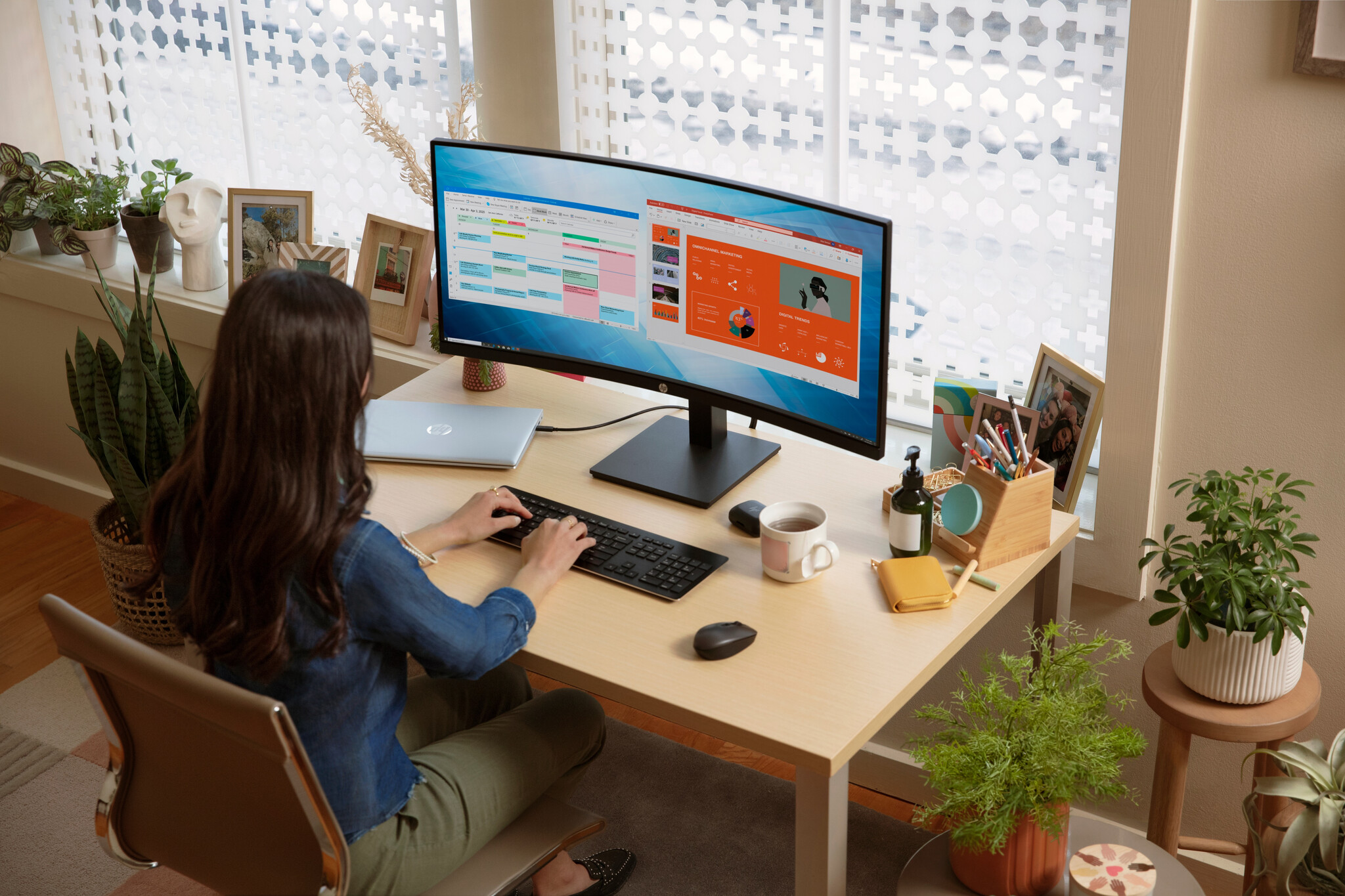 HP Printing & Computing HP P34hc G4 34" WQHD Curved USB-C Zakelijke Monitor