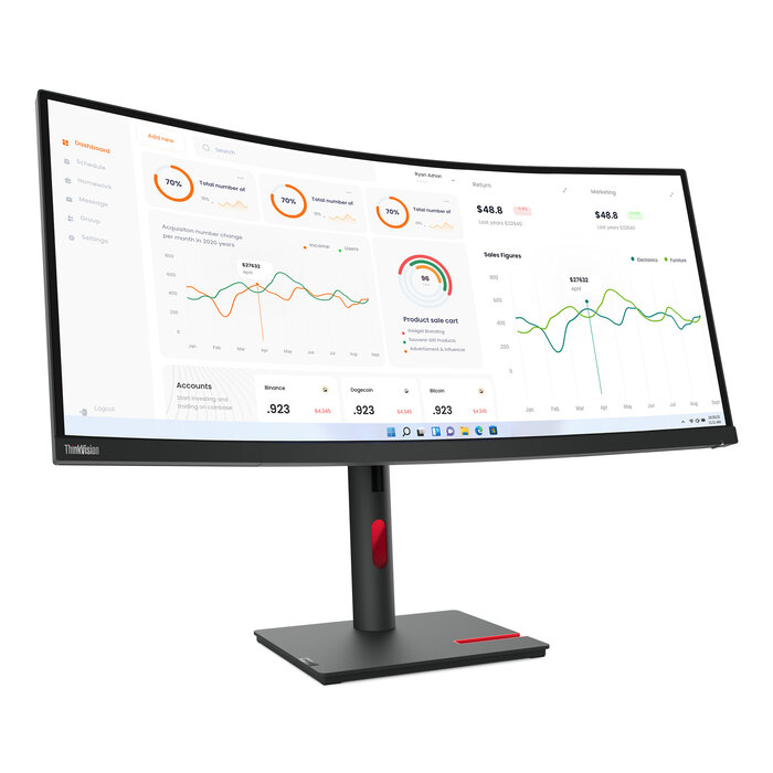 Lenovo Lenovo ThinkVision T34w-30 34" Curved WQHD Monitor (63D4GAT1EU)