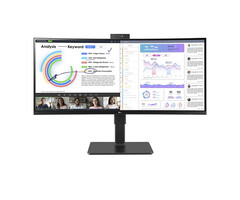 LG Electronics LG 34BQ77QC-B 34 inch Curved UltraWide met Webcam