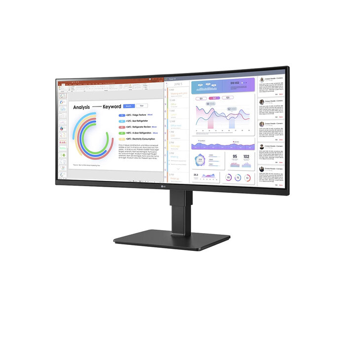 LG Electronics LG 34BQ77QC-B 34" Curved UltraWide WQHD Monitor USB-C Webcam (34BQ77QC-B.AEU)