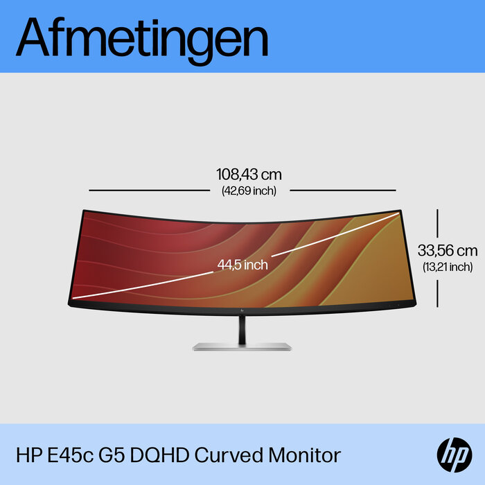 HP Printing & Computing HP E45c G5 44.5" DQHD Curved Monitor - 165Hz, USB-C Docking