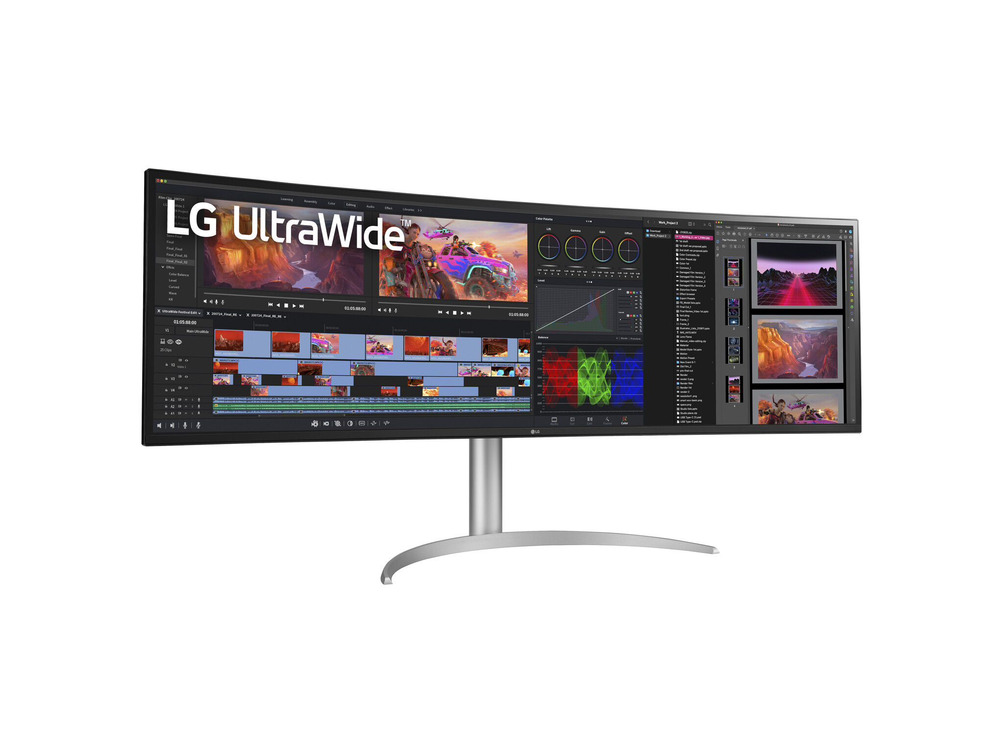 LG Electronics LG 49WQ95C-W 49" Curved UltraWide Monitor (49WQ95C-W.AEU)