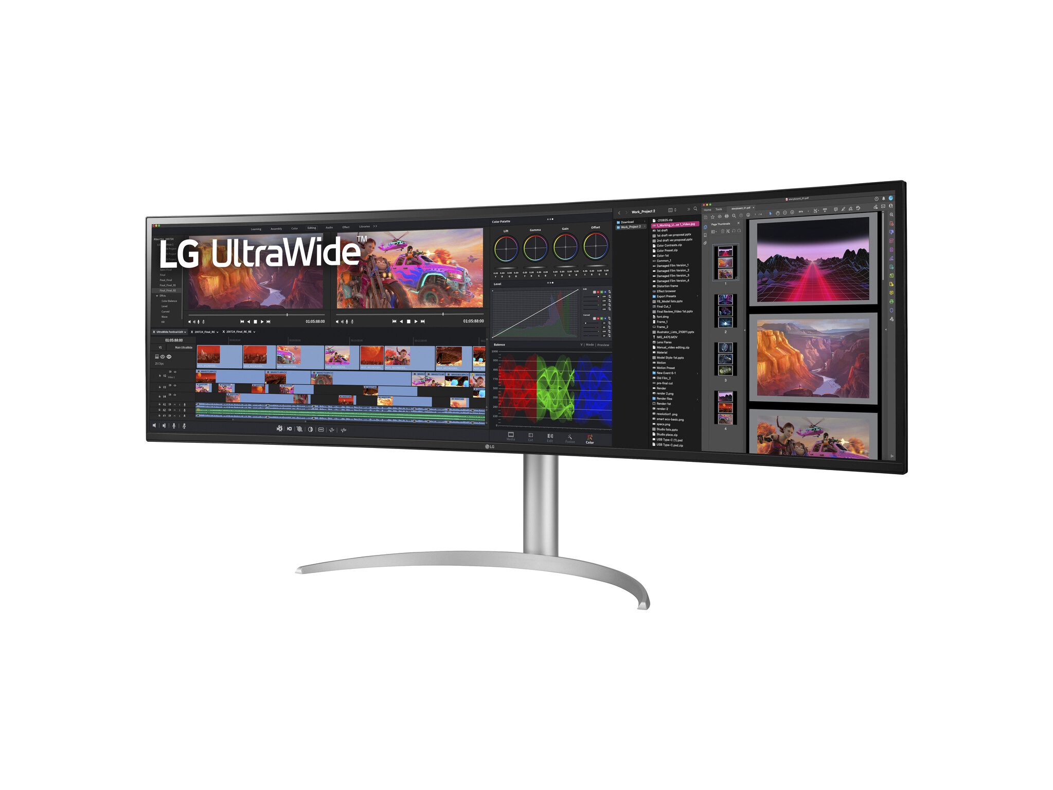 LG Electronics LG 49WQ95C-W 49 inch Curved UltraWide Monitor (49WQ95C-W.AEU)