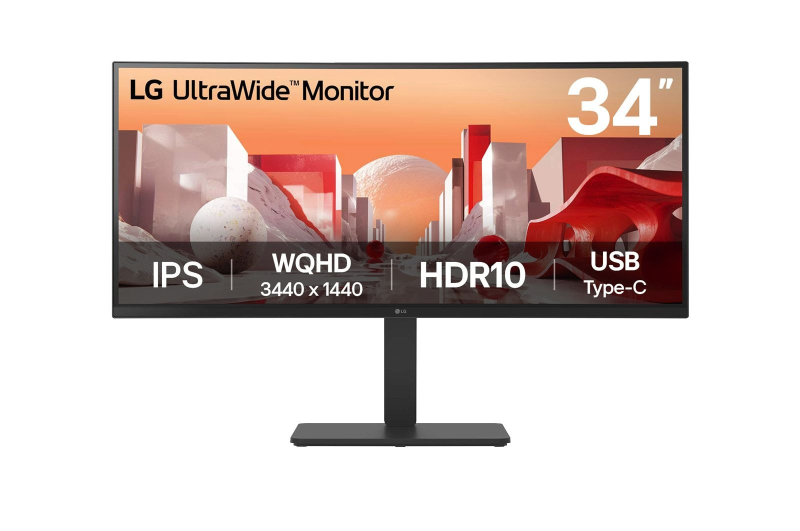 LG Electronics LG 34BA75QE-B 34 inch Curved WQHD IPS Monitor met USB-C Docking 90W