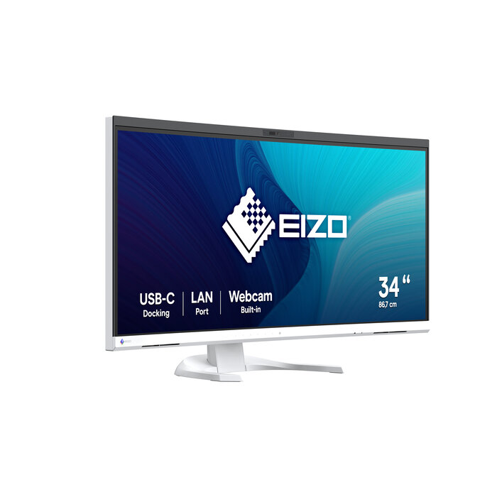 Eizo EIZO FlexScan EV3450XC-WT 34" UWQHD Curved Monitor met Webcam en USB-C Docking Wit