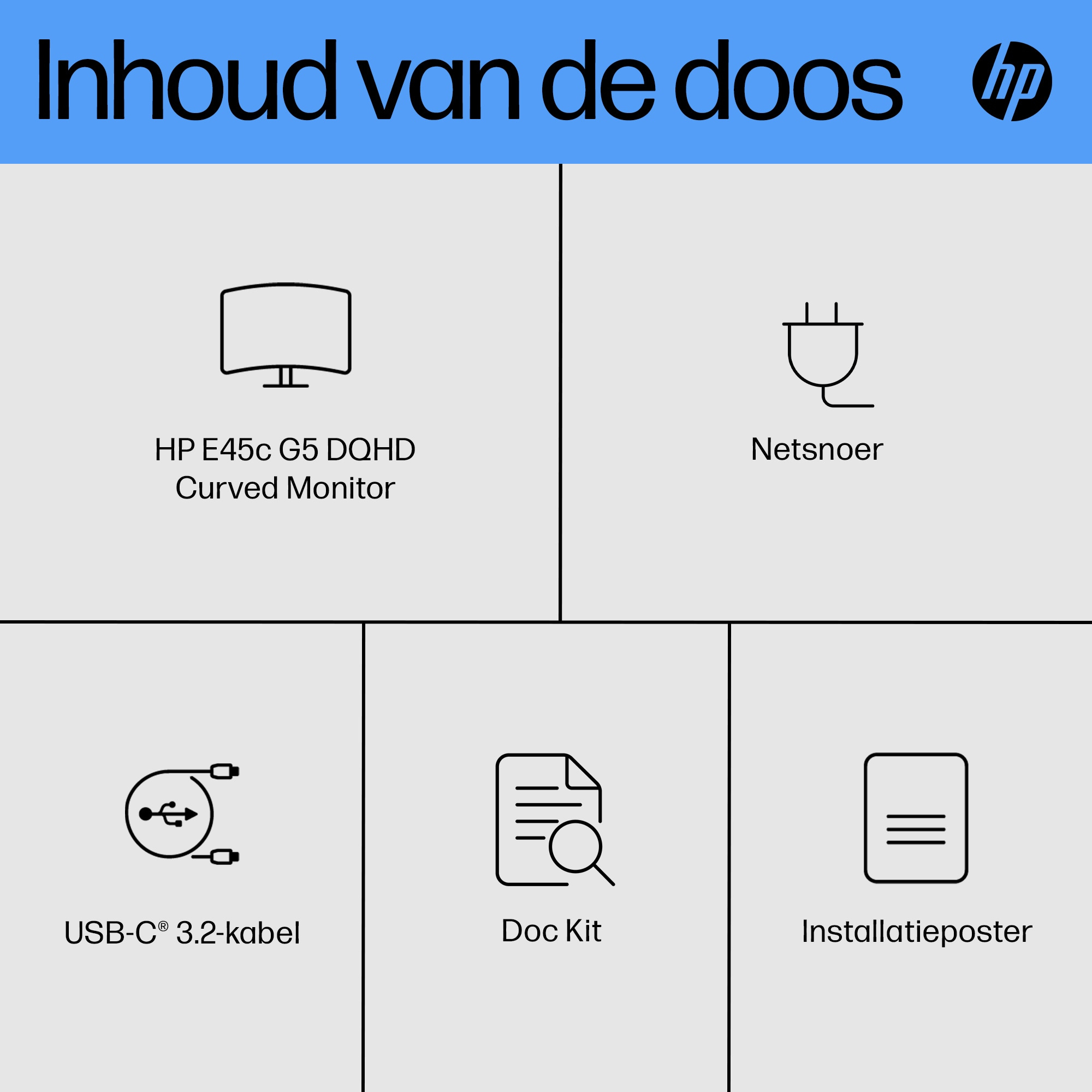 HP Printing & Computing HP E45c G5 44.5-inch DQHD Curved Monitor (6N4C1AA#ABB)