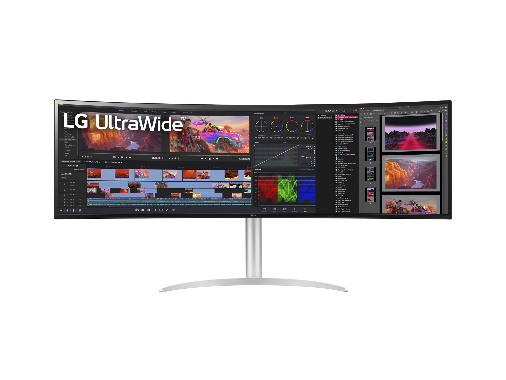 LG Electronics LG 49WQ95C-W 49 inch Curved UltraWide Monitor (49WQ95C-W.AEU)