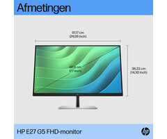 HP Printing & Computing HP E27 G5 27 inch FHD Ergonomische Monitor