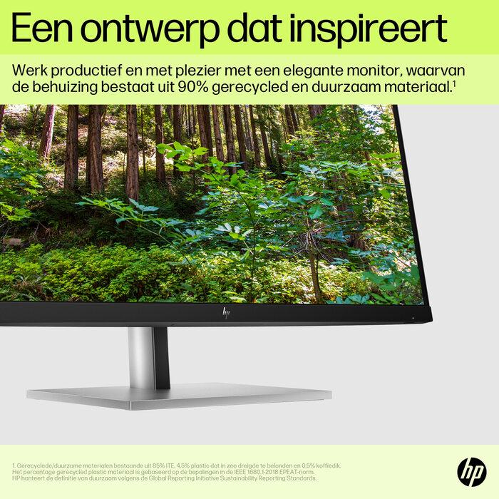 HP Printing & Computing HP E27u G5 27 inch QHD USB-C Monitor - Ergonomisch en Oplaadfunctie