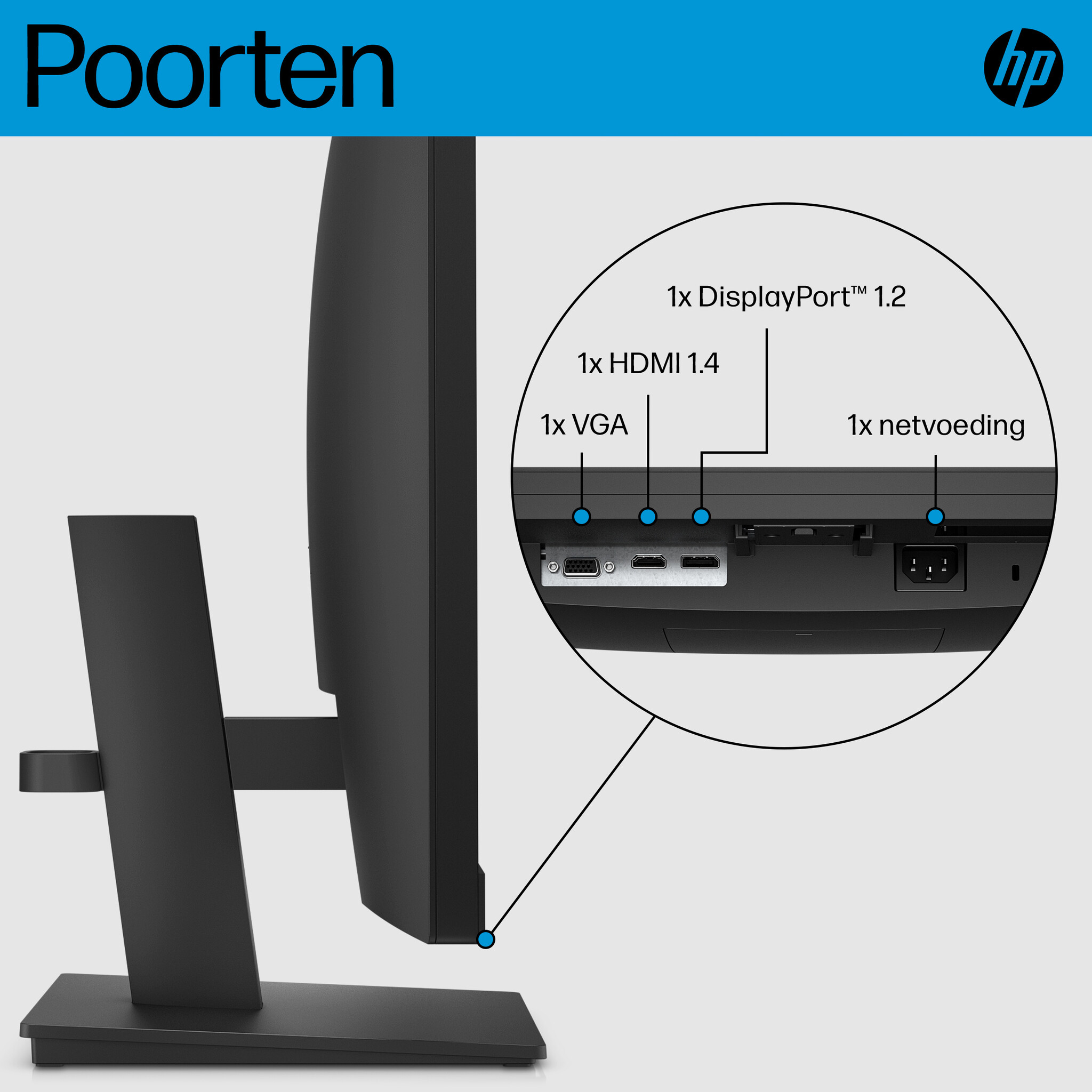HP Printing & Computing HP P27h G5 27 inch Full HD IPS Monitor met Ergonomische Voet